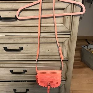 Neon over the shoulder clutch